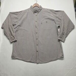 Lakin‎ McKey Men's Brown Plaid Long Sleeve Button Up Shirt Size 3XLT